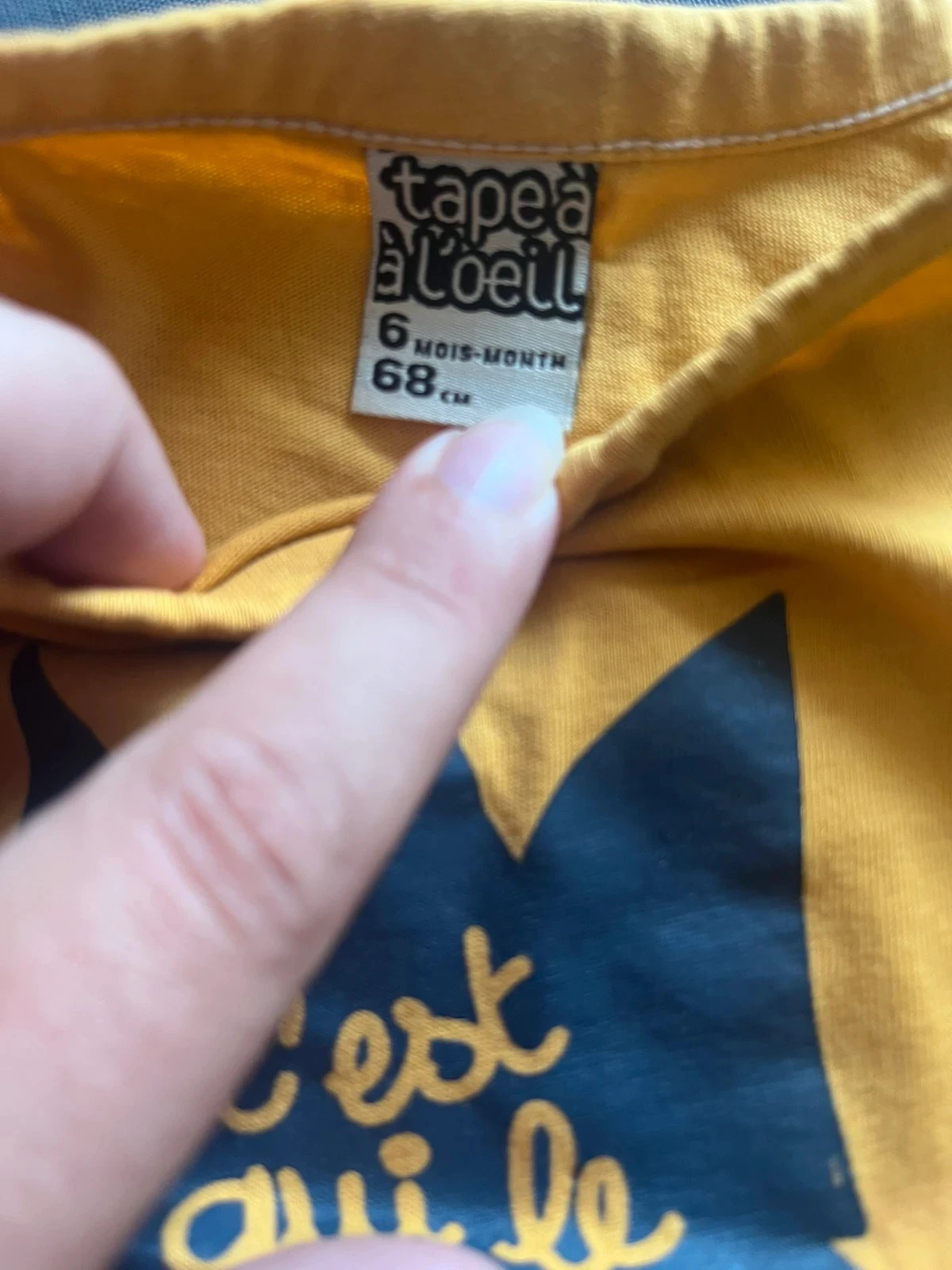 T-shirt manches longues Tape à l’Œil – 6 mois – Très bon état – photo 2